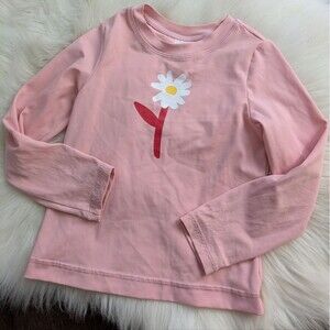 Hanna Andersson pink flower daisy long sleeve rash guard 5T 110cm